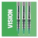 Vision Roller Ball Pen, Bold 1 Mm, Blue Ink, Black-blue Barrel, Dozen