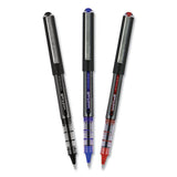 Vision Roller Ball Pen, Bold 1 Mm, Blue Ink, Black-blue Barrel, Dozen