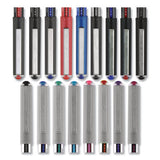 Vision Roller Ball Pen, Bold 1 Mm, Blue Ink, Black-blue Barrel, Dozen