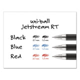 Jetstream Retractable Ballpoint Pen, Bold 1 Mm, Black Ink, Black Barrel