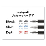 Jetstream Retractable Ballpoint Pen, Bold 1 Mm, Blue Ink, Black Barrel