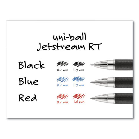 Jetstream Retractable Ballpoint Pen, Bold 1 Mm, Blue Ink, Black Barrel