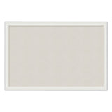 Linen Bulletin Board With Decor Frame, 30 X 20, Natural Surface-white Frame