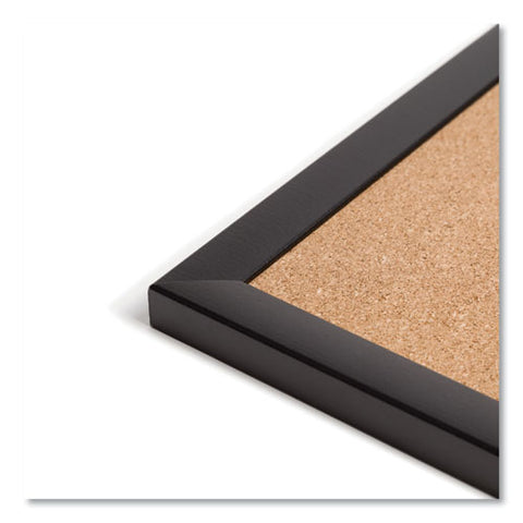 Cork Bulletin Board, 48 X 36, Natural Surface, Black Frame