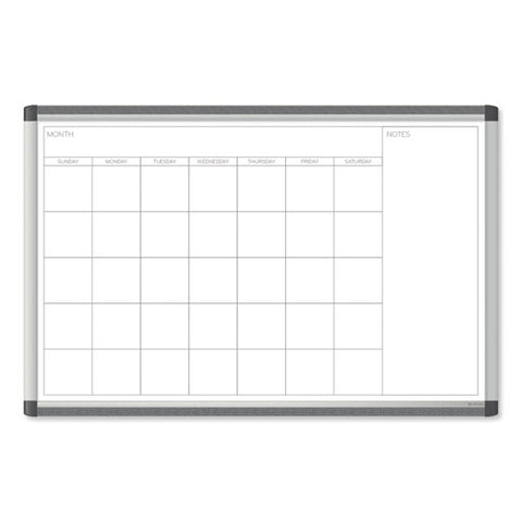 Pinit Magnetic Dry Erase Undated One Month Calendar, 36 X 24, White