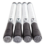 Medium Point Low-odor Dry-erase Markers With Erasers, Black, Dozen