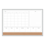 4n1 Magnetic Dry Erase Combo Board, 36 X 24, White-natural