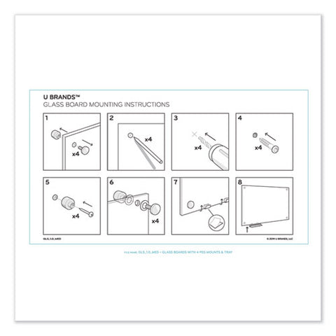 Magnetic Glass Dry Erase Board Value Pack, 48 X 36, White