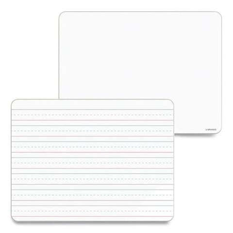 Double-sided Dry Erase Lap Board, 12 X 9, White Surface, 10-pack