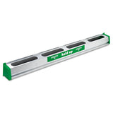 Hold Up Aluminum Tool Rack, 36w X 3.5d X 3.5h, Aluminum-green