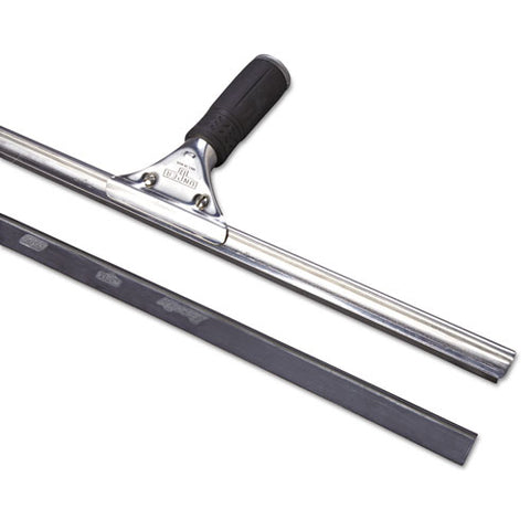 Ergotec Replacement Squeegee Blades, 18" Wide, Black Rubber, Soft, 12-pack