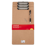 Hardboard Clipboard, 1-2" Capacity, Holds 8 1-2w X 14h, Brown, 3-pack