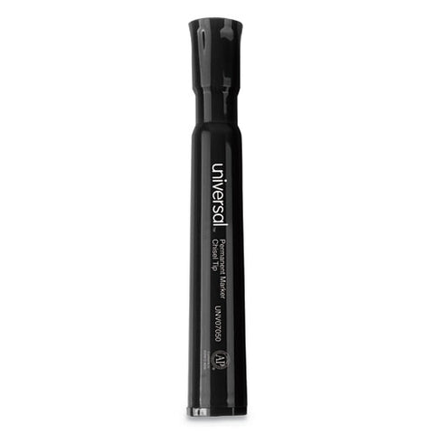 Chisel Tip Permanent Marker, Broad, Black, 36-pack