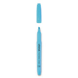 Pocket Highlighters, Chisel Tip, Fluorescent Blue, Dozen