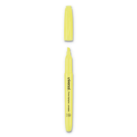 Pocket Highlighters, Chisel Tip, Fluorescent Yellow, 36-pack