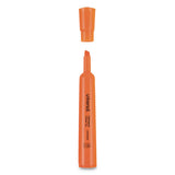 Desk Highlighters, Chisel Tip, Fluorescent Orange, Dozen
