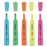 Desk Highlighters, Chisel Tip, Assorted Colors, Dozen
