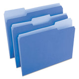 Deluxe Colored Top Tab File Folders, 1-3-cut Tabs, Letter Size, Blue-light Blue, 100-box