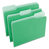 Deluxe Colored Top Tab File Folders, 1-3-cut Tabs, Letter Size, Green-light Green, 100-box