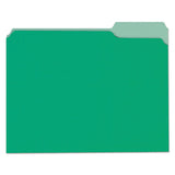 Deluxe Colored Top Tab File Folders, 1-3-cut Tabs, Letter Size, Green-light Green, 100-box