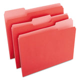 Deluxe Colored Top Tab File Folders, 1-3-cut Tabs, Letter Size, Red-light Red, 100-box