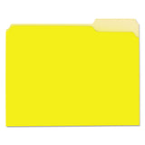Interior File Folders, 1-3-cut Tabs, Letter Size, Yellow, 100-box