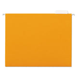 Deluxe Bright Color Hanging File Folders, Letter Size, 1-5-cut Tab, Orange, 25-box