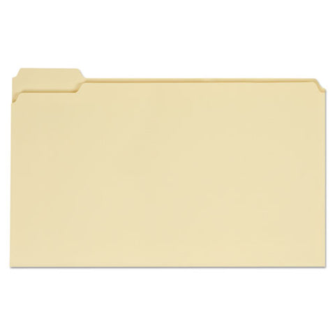 Top Tab Manila File Folders, 1-5-cut Tabs, Assorted Positions, Legal Size, 11 Pt. Manila, 100-box