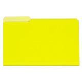 Interior File Folders, 1-3-cut Tabs, Legal Size, Yellow, 100-box