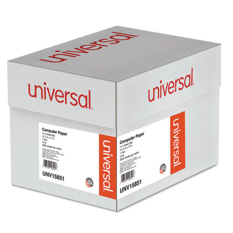 Printout Paper, 1-part, 18lb, 14.88 X 11, White-green Bar, 2, 600-carton