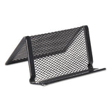 Mesh Metal Business Card Holder, 50 2 1-4 X 4 Cards, Black