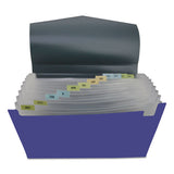 Poly Expanding Files, 13 Sections, Letter Size, Metallic Blue-steel Gray