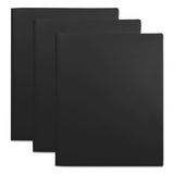 Two-pocket Plastic Folders, 11 X 8 1-2, Black, 10-pack