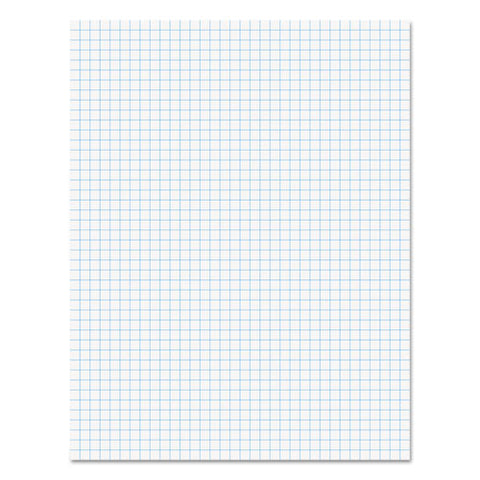 Quadrille-rule Glue Top Pads, 4 Sq-in Quadrille Rule, 8.5 X 11, White, 50 Sheets, Dozen