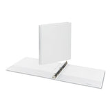 Deluxe Round Ring View Binder, 3 Rings, 0.5" Capacity, 11 X 8.5, White