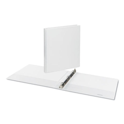 Deluxe Round Ring View Binder, 3 Rings, 0.5" Capacity, 11 X 8.5, White