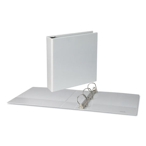 Slant-ring View Binder, 3 Rings, 2" Capacity, 11 X 8.5, White, 4-pack