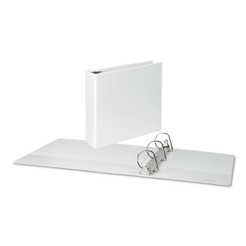Slant-ring View Binder, 3 Rings, 3" Capacity, 11 X 8.5, White