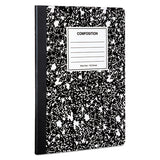 Composition Book, Wide-legal Rule, Black Marble Cover, 9.75 X 7.5, 100 Sheets, 6-pack