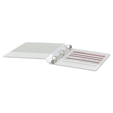 Economy Round Ring View Binder, 3 Rings, 1" Capacity, 11 X 8.5, White, 12-carton