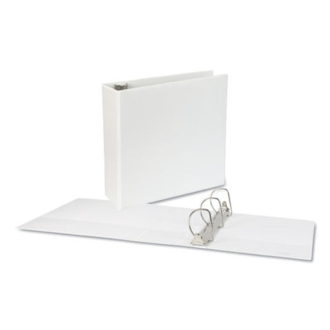 Slant-ring View Binder, 3 Rings, 4" Capacity, 11 X 8.5, White