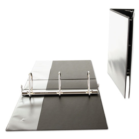 Slant-ring View Binder, 3 Rings, 4" Capacity, 11 X 8.5, Black