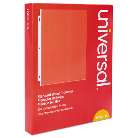Standard Sheet Protector, Standard, 8 1-2 X 11, Clear, 200-box
