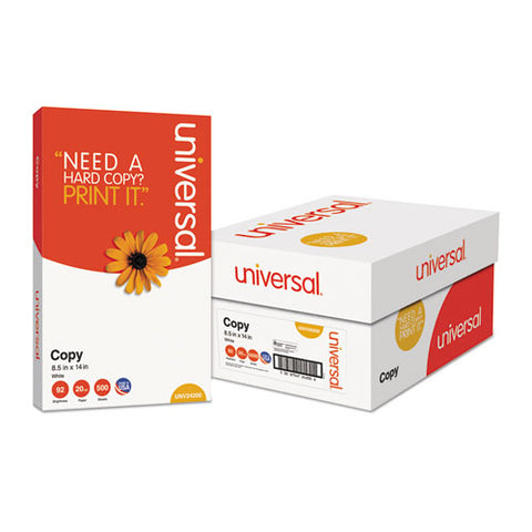 Copy Paper, 92 Bright, 20 Lb, 8.5 X 14, White, 500 Sheets-ream, 10 Reams-carton