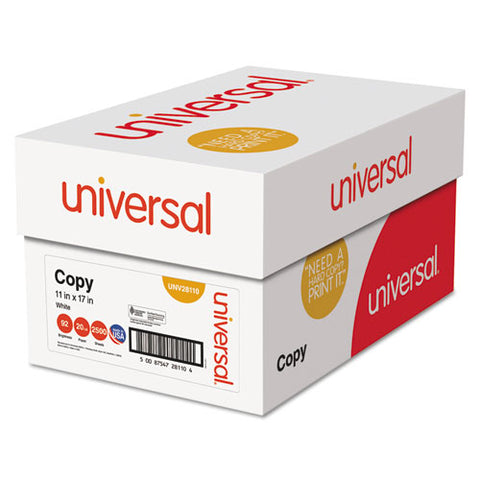 Copy Paper, 92 Bright, 20 Lb, 11 X 17, White, 500 Sheets-ream, 5 Reams-carton