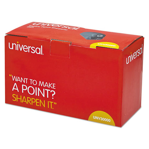 Electric Pencil Sharpener, Ac-powered, 3.13" X 5.75" X 4", Black