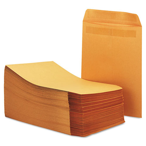 Self-stick Open-end Catalog Envelope, #13 1-2, Square Flap, Self-adhesive Closure, 10 X 13, Brown Kraft, 250-box