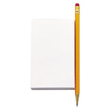 Scratch Pads, Unruled, 4 X 6, White, 100 Sheets, 12-pack