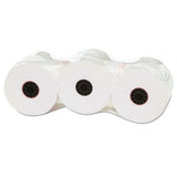 Impact And Inkjet Print Bond Paper Rolls, 0.5" Core, 2.25" X 150 Ft, White, 3-pack