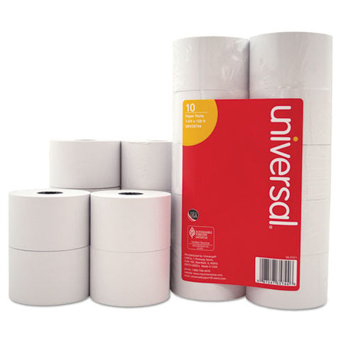 Impact And Inkjet Print Bond Paper Rolls, 0.5" Core, 1.75" X 138 Ft, White, 10-pack